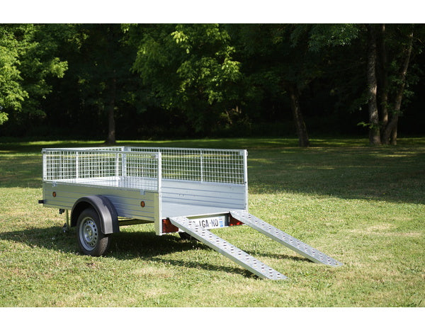 Remolque de acero galvanizado 500 kg – 291 × 159 cm