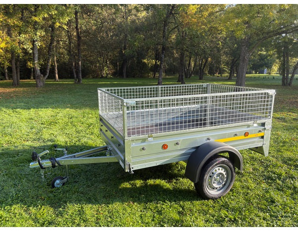 Remolque de acero galvanizado 500 kg – 291 × 159 cm